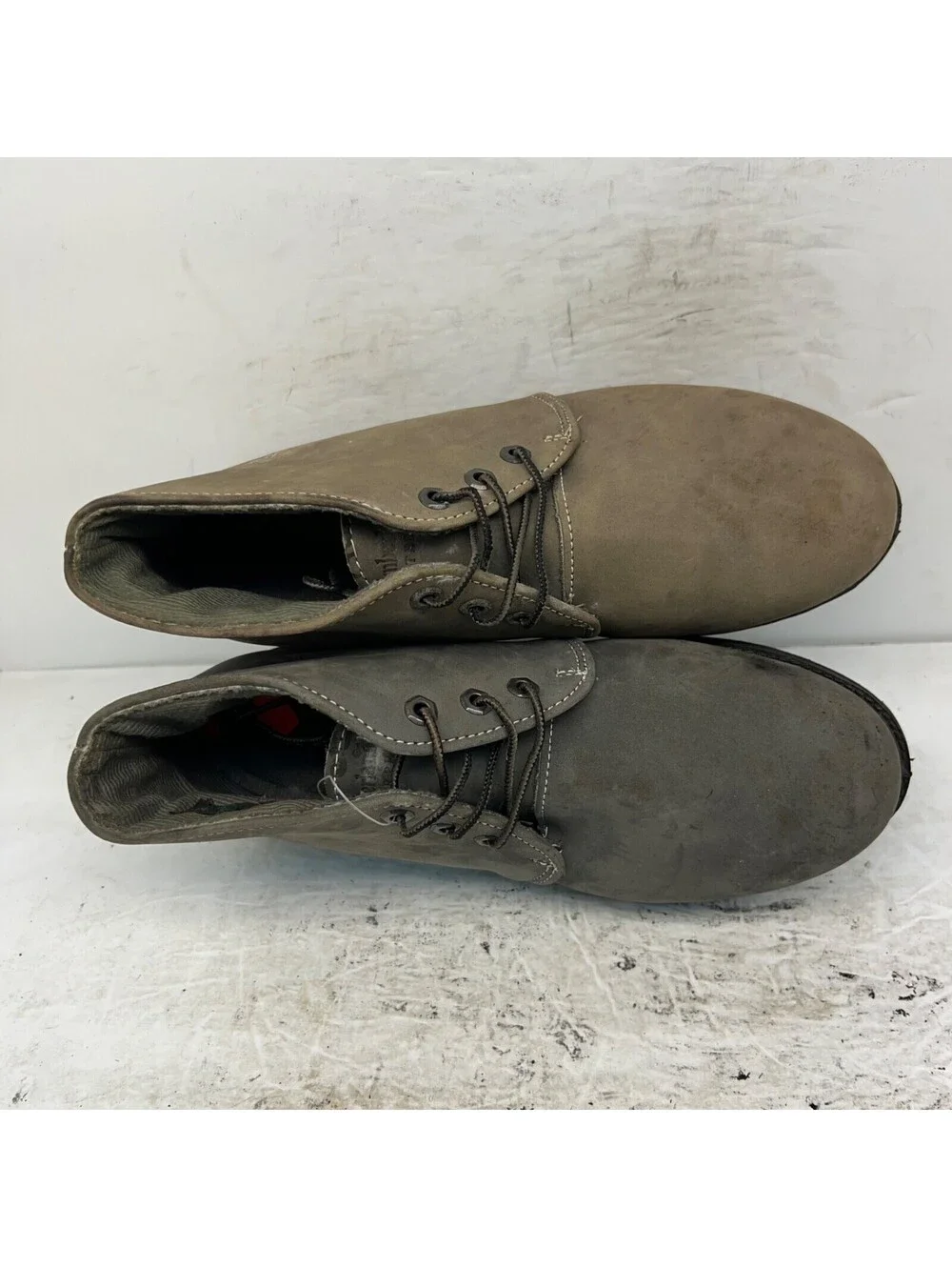 Timberland Men's Mid-Cut Soft Toe Chukka Boots 11019 Grey Leather Size 8.5W